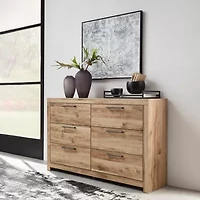 Signature Design by Ashley Hyanna 42" Bedroom Dresser Mirror in Tan Brown