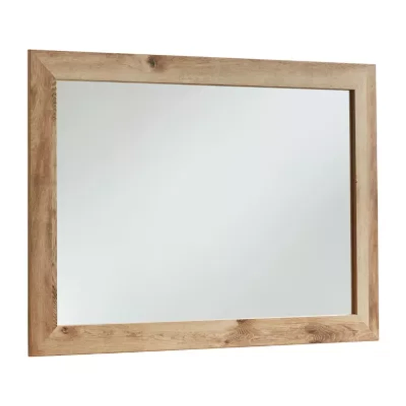 Signature Design by Ashley Hyanna 42" Bedroom Dresser Mirror in Tan Brown