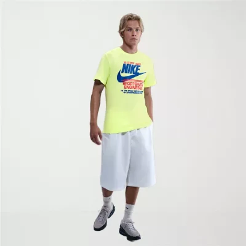 Nike Mens Crew Neck Short Sleeve Regular Fit Graphic T-Shirt