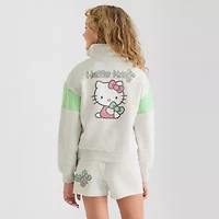 Little & Big Kid Girls Mock Neck Long Sleeve Hello Kitty Fleece Quarter-Zip Pullover Sweater