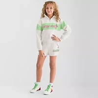 Little & Big Kid Girls Mock Neck Long Sleeve Hello Kitty Fleece Quarter-Zip Pullover Sweater