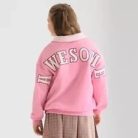 Thereabouts Little & Big Kid Girls Long Sleeve Casual Quarter-Zip Pullover