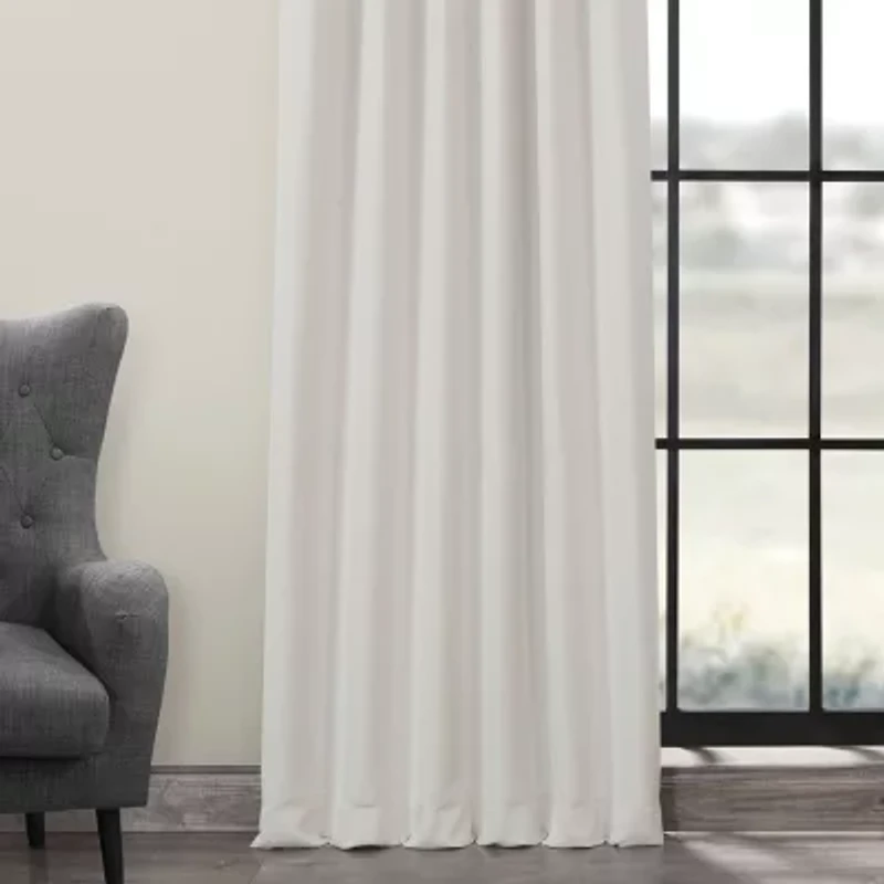 Exclusive Fabrics & Furnishing Rod Pocket Back Tab Light-Filtering Single Curtain Panel