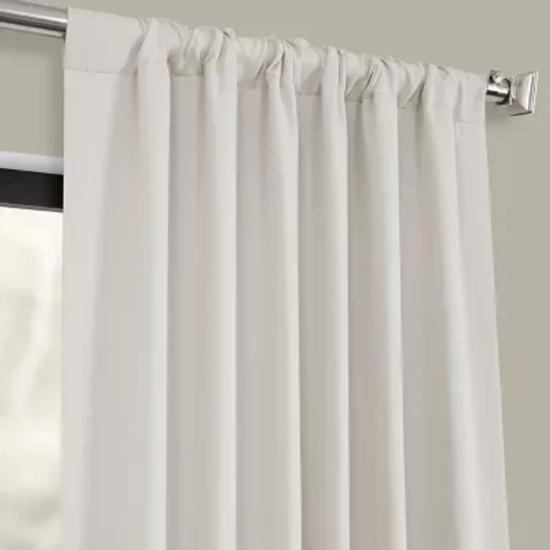 Exclusive Fabrics & Furnishing Rod Pocket Back Tab Light-Filtering Single Curtain Panel