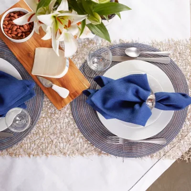 Design Imports Round Woven 6pc. Placemats