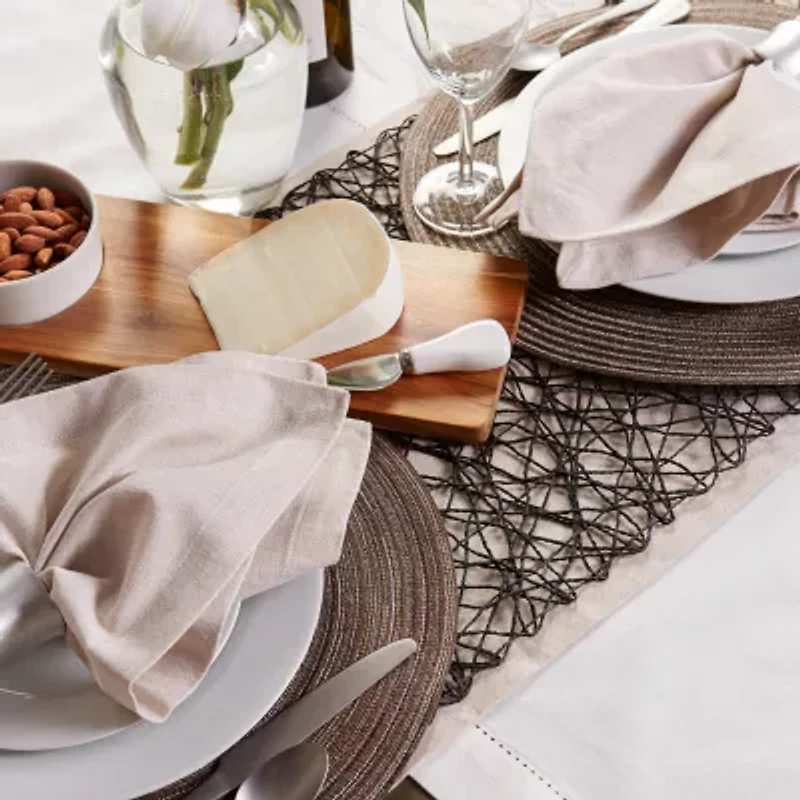 Design Imports Round Woven 6pc. Placemats