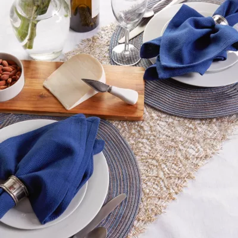 Design Imports Round Woven 6pc. Placemats