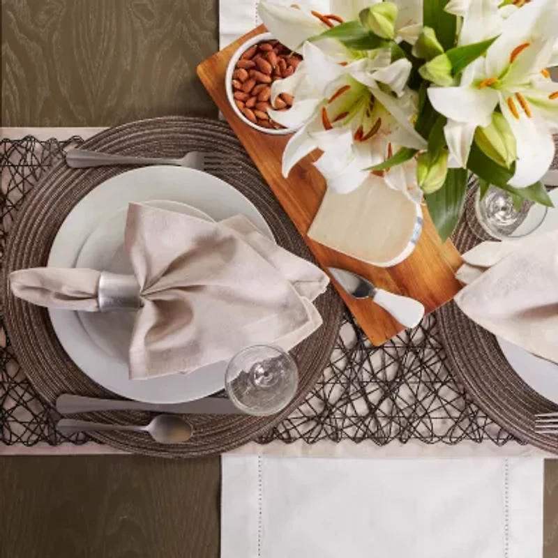 Design Imports Round Woven 6pc. Placemats