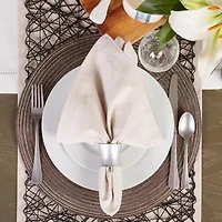 Design Imports Round Woven 6pc. Placemats