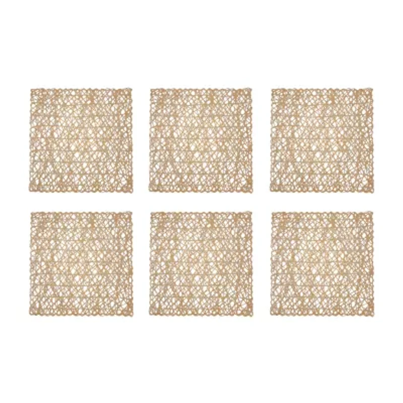 Design Imports Square Woven Paper 6-pc. Placemat