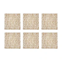 Design Imports Square Woven Paper 6-pc. Placemat