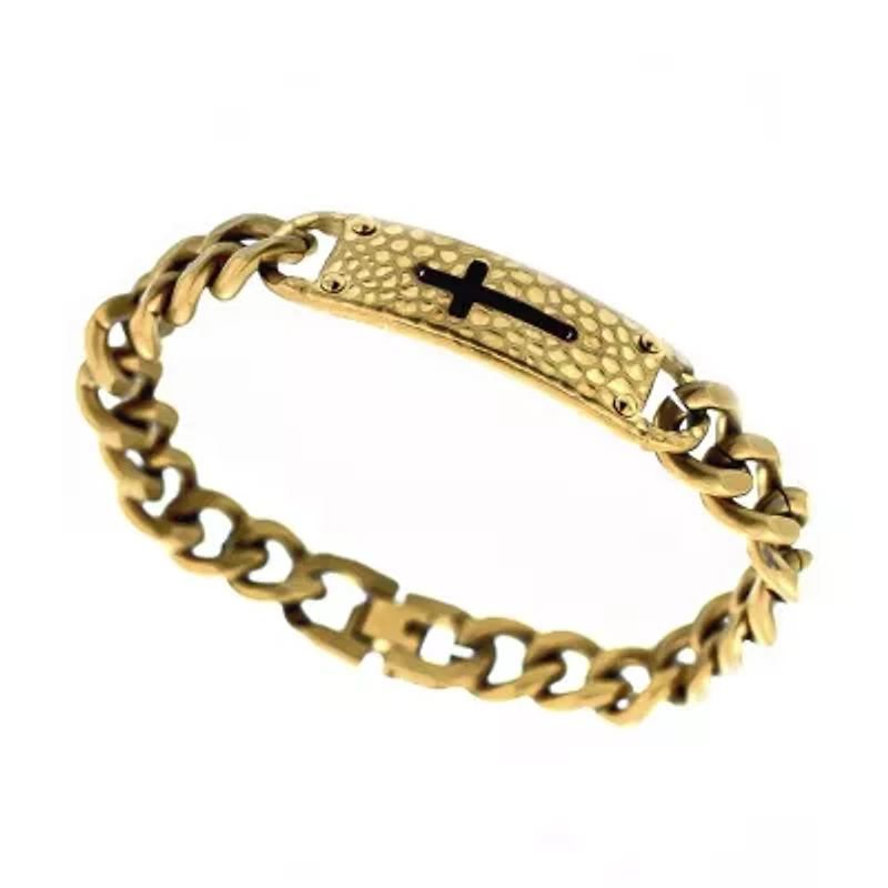 Mens Stainless Steel Cross 2-pc. Jewelry Set