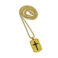Mens Stainless Steel Cross 2-pc. Jewelry Set