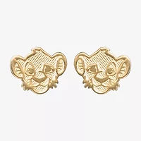 14K Gold 7.5mm Lion Guard The Lion King Stud Earrings