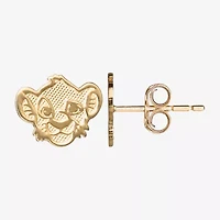 14K Gold 7.5mm Lion Guard The Lion King Stud Earrings