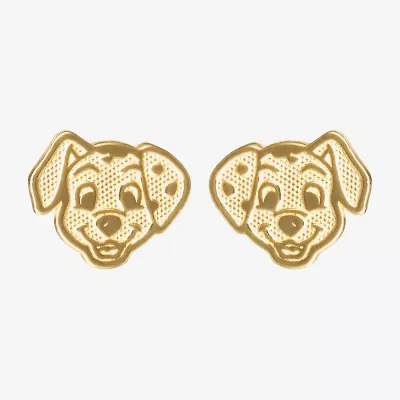 14K Gold 7.9mm 101 Dalmatians Stud Earrings