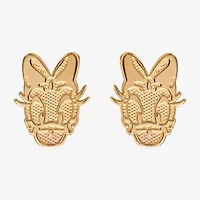 14K Gold 10.1mm Daisy Duck Mickey and Friends Mickey Mouse Clubhouse Stud Earrings