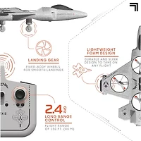 Sharper Image Remote Controlled Thunderbolt Jet X2 Stunt Drone