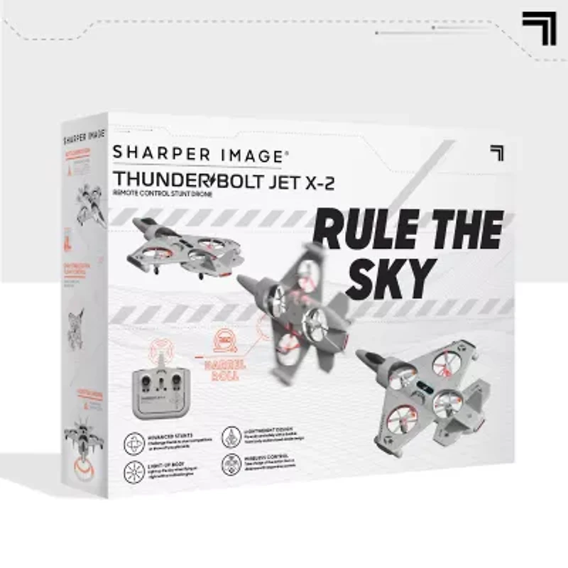 Sharper Image Remote Controlled Thunderbolt Jet X2 Stunt Drone