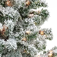 National Tree Co. 7.5ft Pre-Lit Frosted Spruce Flocked Christmas Tree