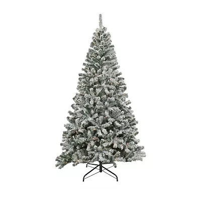 National Tree Co. 7.5ft Pre-Lit Frosted Spruce Flocked Christmas Tree
