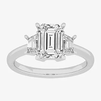 G-H / Si1-Si2) Womens CT. T.W. Lab Grown White Diamond 14K Gold 3-Stone Engagement Ring
