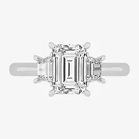 G-H / Si1-Si2) Womens CT. T.W. Lab Grown White Diamond 14K Gold 3-Stone Engagement Ring