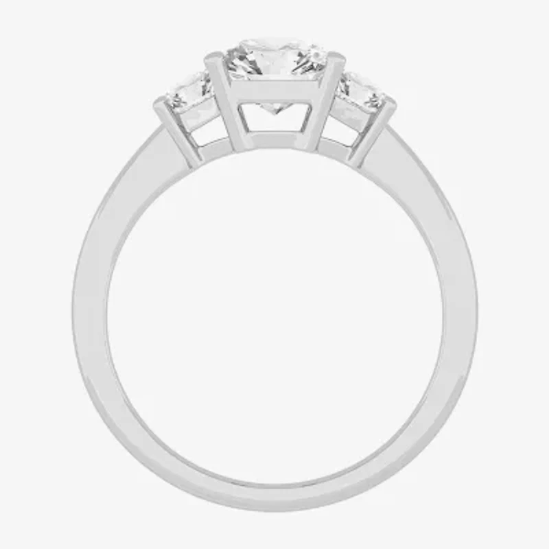 G-H / Si1-Si2) Womens CT. T.W. Lab Grown White Diamond 14K Gold 3-Stone Engagement Ring