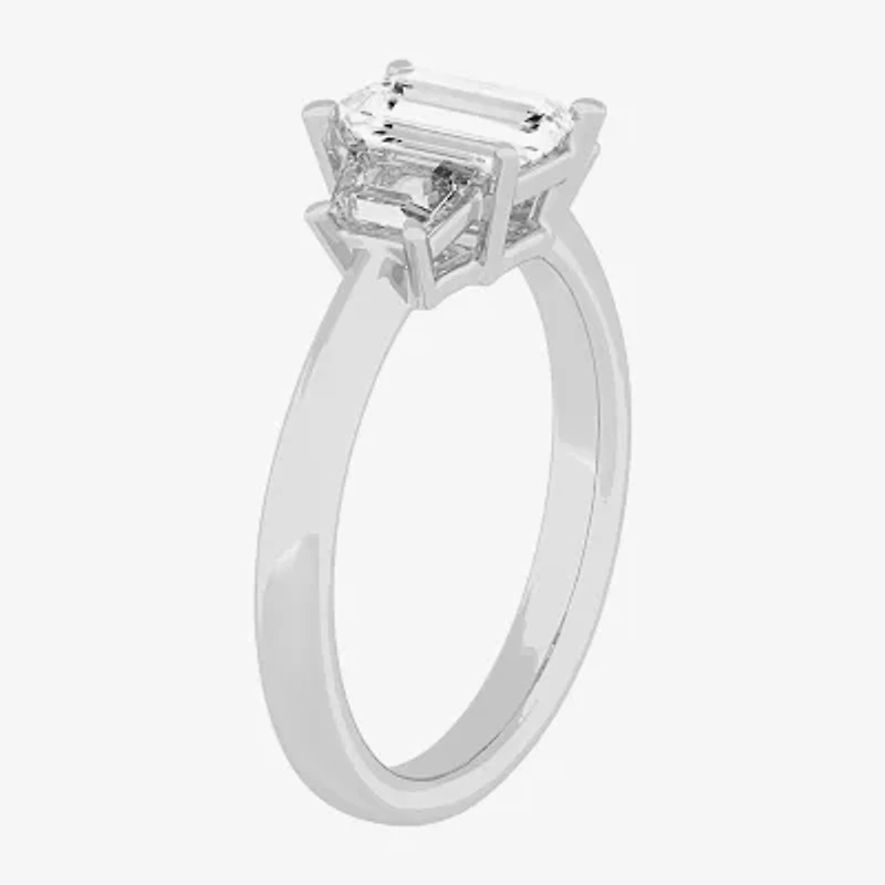 G-H / Si1-Si2) Womens / CT. T.W. Lab Grown White Diamond 14K Gold 3-Stone Engagement Ring