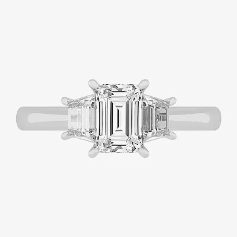 G-H / Si1-Si2) Womens / CT. T.W. Lab Grown White Diamond 14K Gold 3-Stone Engagement Ring