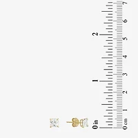 Cubic Zirconia 14K Gold 4mm Stud Earrings