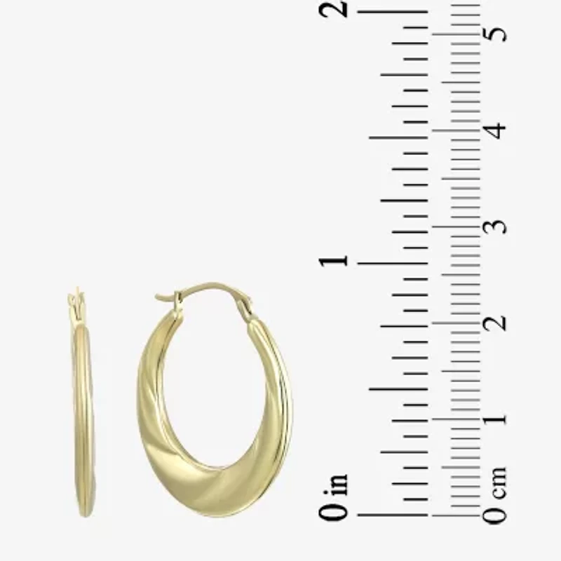 Womens 10K Gold 24mm Hoop Earrings