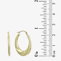 Womens 10K Gold 24mm Hoop Earrings