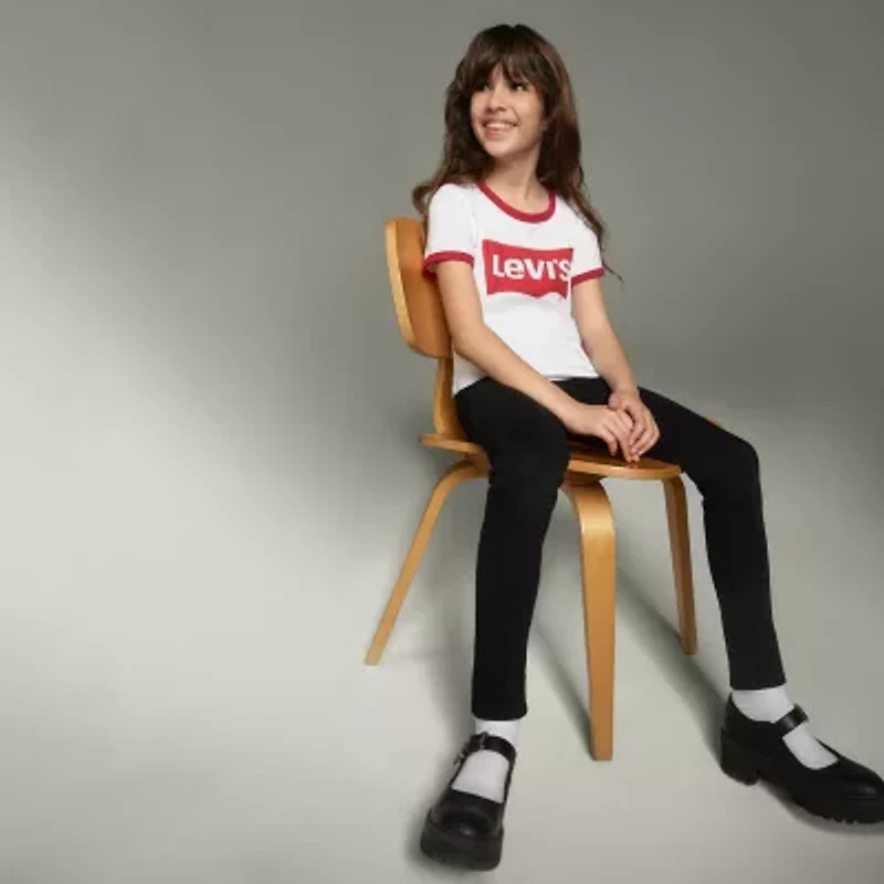 Levi's® Retro Ringer Big Kid Girls Round Neck Short Sleeve Regular Fit Graphic T-Shirt
