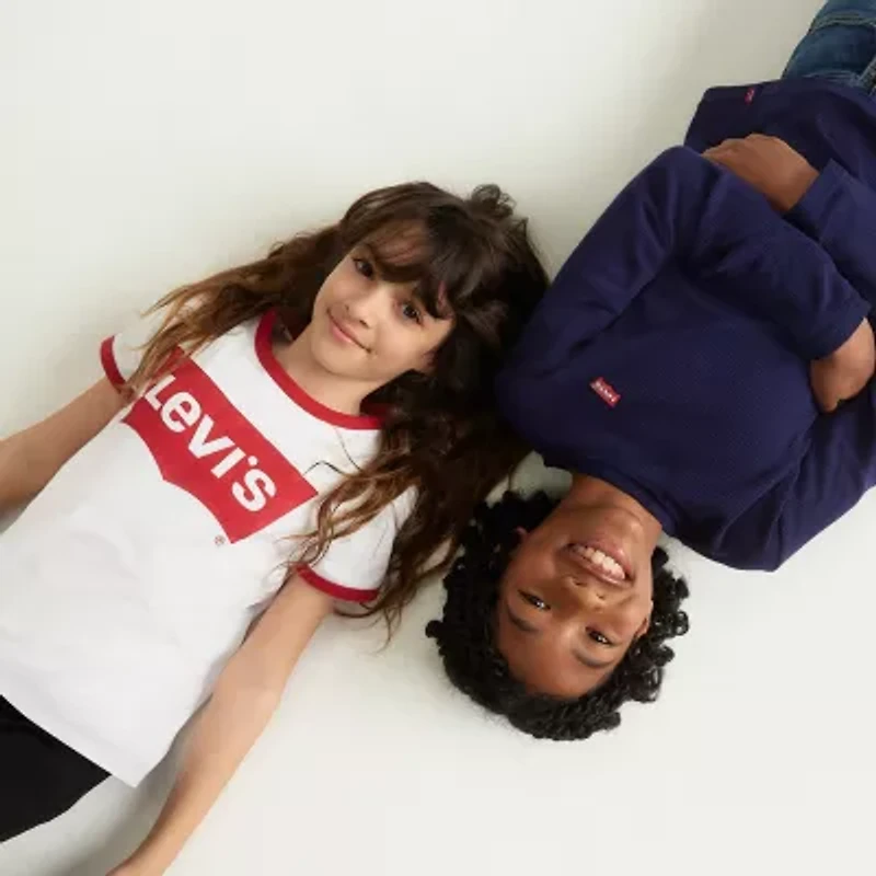 Levi's® Retro Ringer Big Kid Girls Round Neck Short Sleeve Regular Fit Graphic T-Shirt