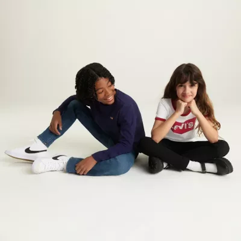 Levi's® Retro Ringer Big Kid Girls Round Neck Short Sleeve Regular Fit Graphic T-Shirt