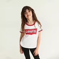 Levi's® Retro Ringer Big Kid Girls Round Neck Short Sleeve Regular Fit Graphic T-Shirt
