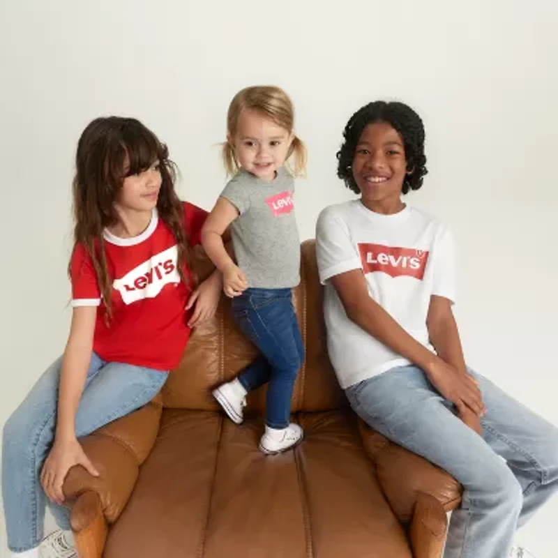 Levi's® Retro Ringer Big Kid Girls Round Neck Short Sleeve Regular Fit Graphic T-Shirt