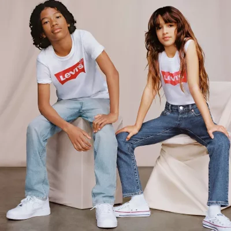 Levi's® Batwing Big Kid Boys Crew Neck Short Sleeve Regular Fit Graphic T-Shirt