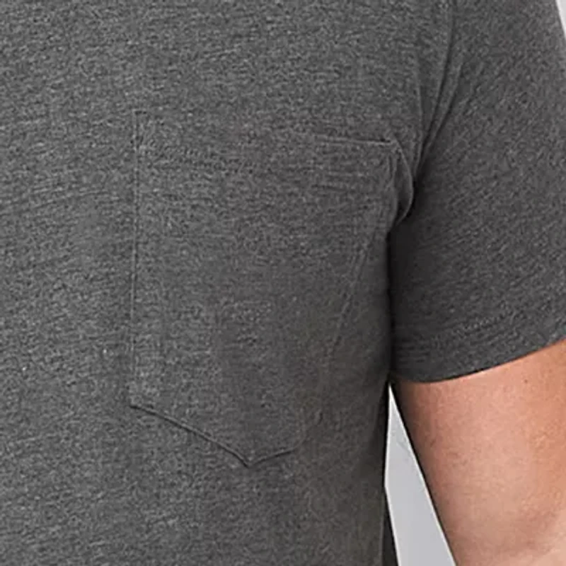 St. John's Bay Super Soft Pocket Mens Crew Neck Short Sleeve Quick Dry Big and Tall T-Shirt