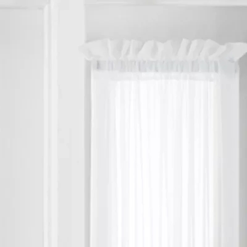 Liz Claiborne Lisette Sheer Rod Pocket Single Sidelight Curtain