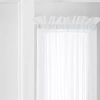 Liz Claiborne Lisette Sheer Rod Pocket Single Sidelight Curtain