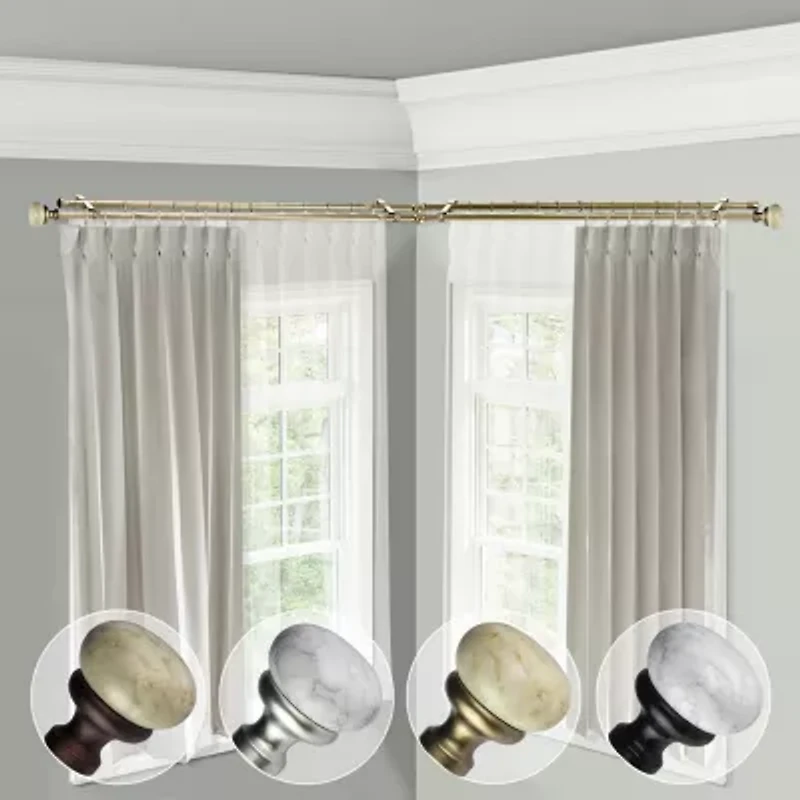 Rod Desyne Merlyn Corner Double Curtain