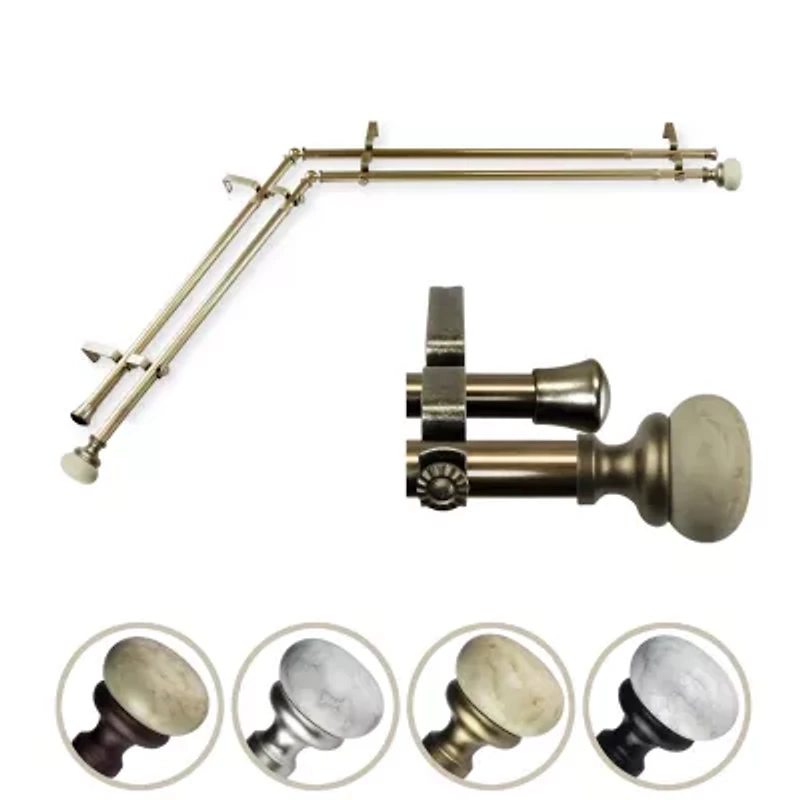 Rod Desyne Merlyn Corner Double Curtain