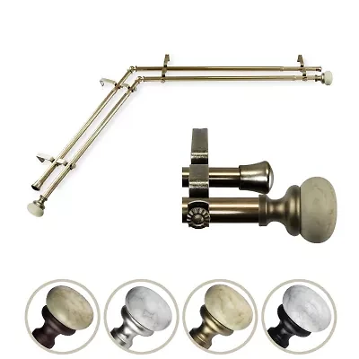 Rod Desyne Merlyn Corner Double Curtain