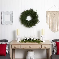 Nearly Natural 24in Cedar Wreath