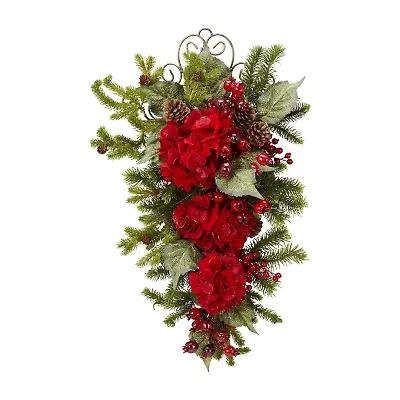 Nearly Natural 30in Apple Berry Wreath