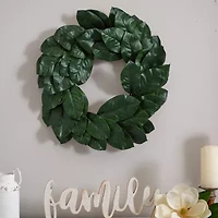 Nearly Natural 24in Magnolia Wreath