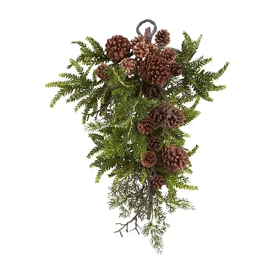 Nearly Natural 72in Hydrangea Indoor Christmas Swag