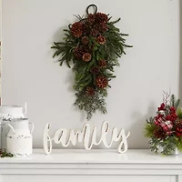 Nearly Natural 72in Hydrangea Indoor Christmas Swag